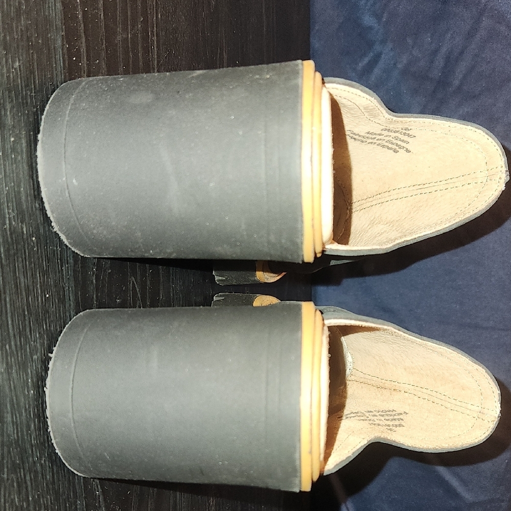Free People Charcoal Leather Boots - Picture 4 of 5